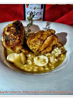 Una foto de Pollo con arroz a la cerveza