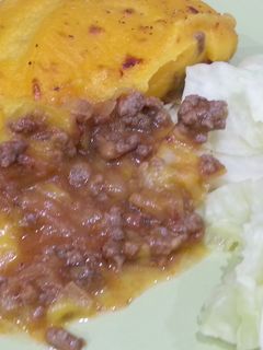 Una foto de Pastel de pastor casero con puré dulce