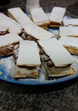 Una foto de Milhojas nevadas