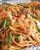 Lo Mein de gambas