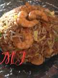 Arroz frito con gamba