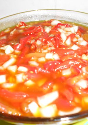 Foto principal de Ensalada de pimientos y tomates asados