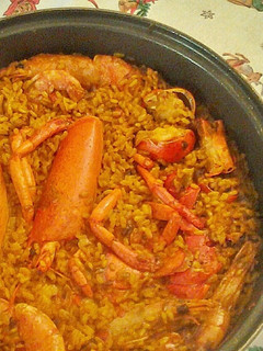 Una foto de Arroz encallado de bogavante