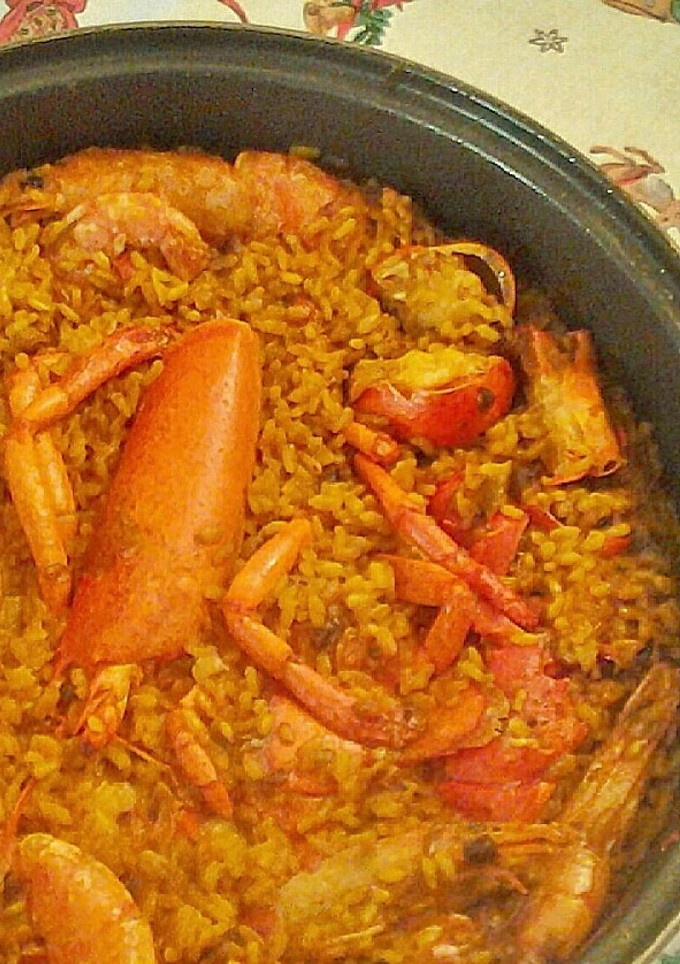 Una foto de Arroz encallado de bogavante