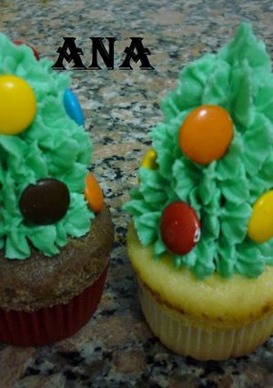 Una foto de Cupcakes navideños caseros
