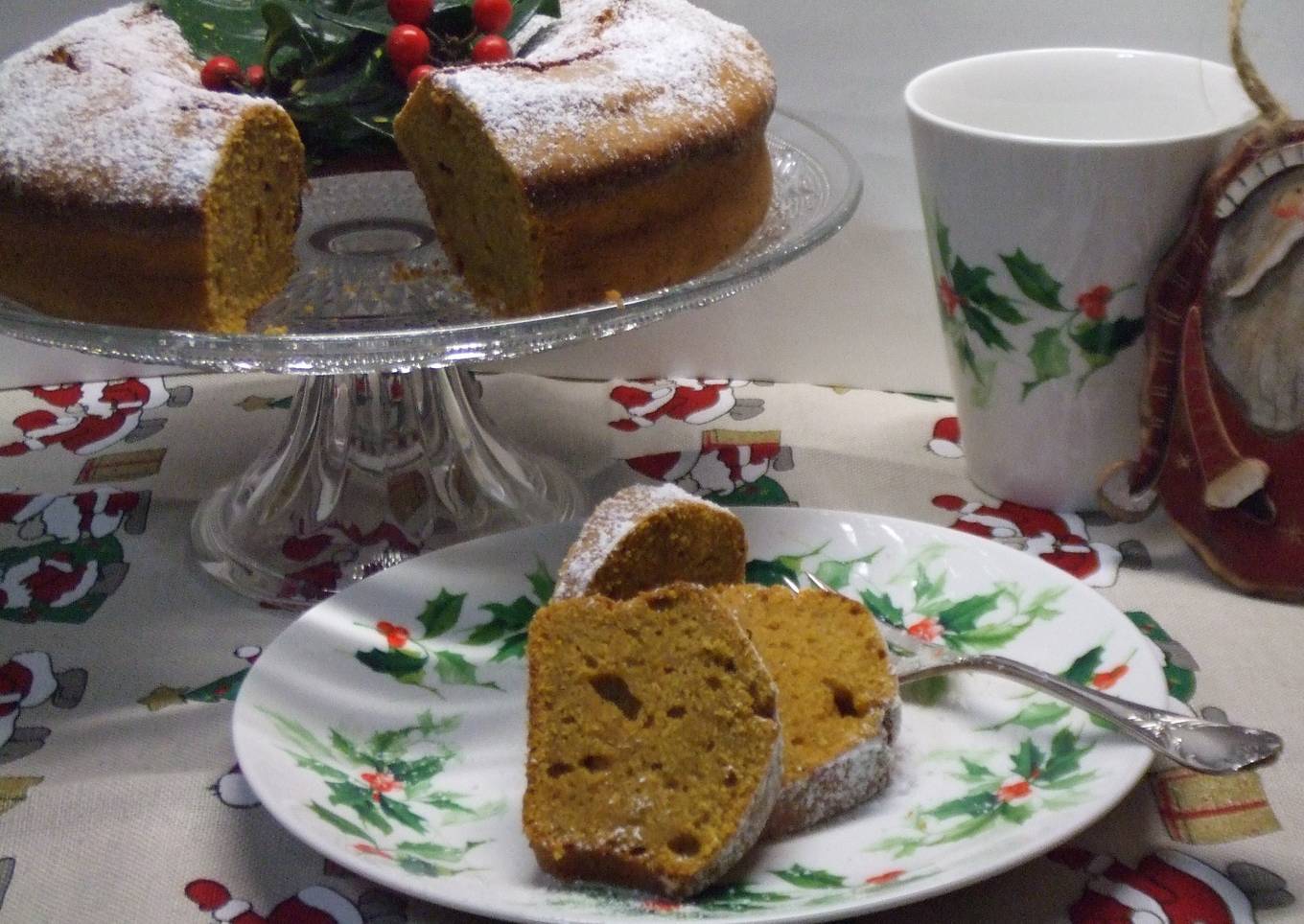 Corona navideña de calabaza y canela