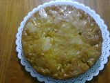 Torta invertida de manzana y pera