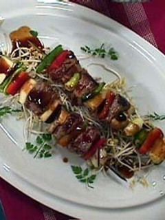 Una foto de Brocheta de ternera