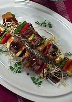 Una foto de Brocheta de ternera