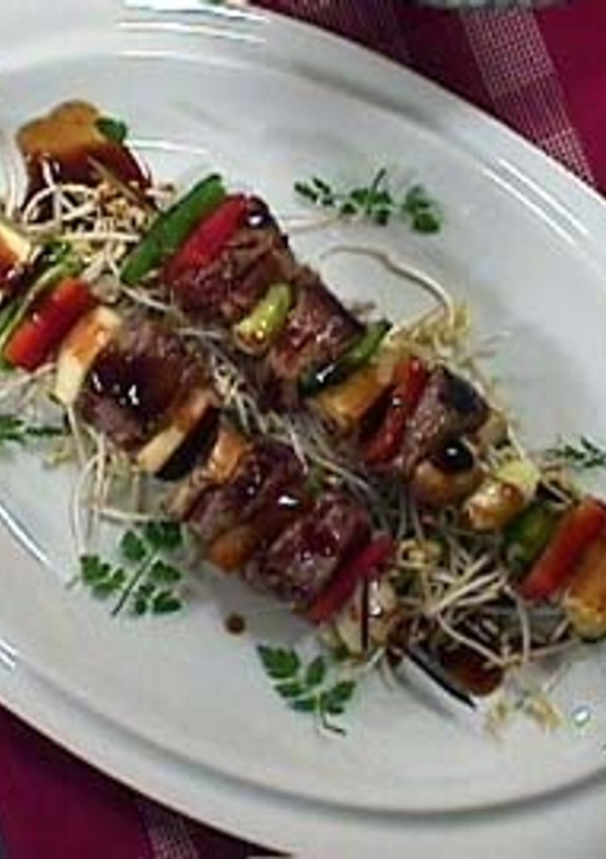 Una foto de Brocheta de ternera