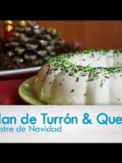 Una foto de Flan de turrón y queso