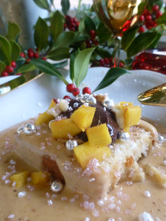 Una foto de Postre de turrón para navidad