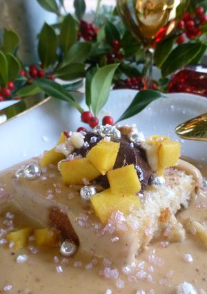 Una foto de Postre de turrón para navidad