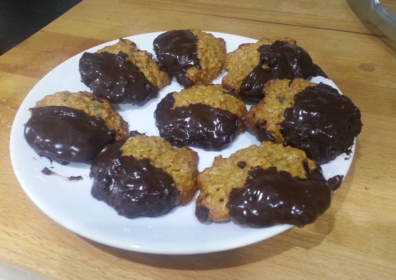 Galletas de jengibre con avena y miel