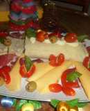 Arrollado de papas navideño