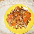 Salteado de verduras en vino blanco