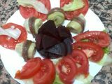 Cena con anchoas y remolacha
