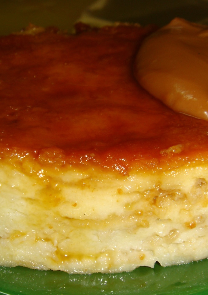 Una foto de Budín de pan y manzana