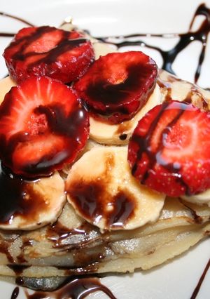 Una foto de Creps rellenos de fresas