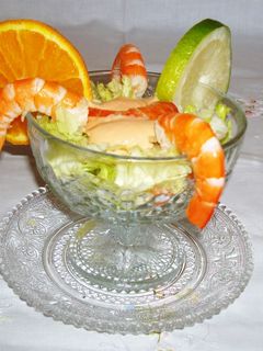 Una foto de Cóctel de langostinos