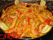 Una foto de fumet para paella de marisco