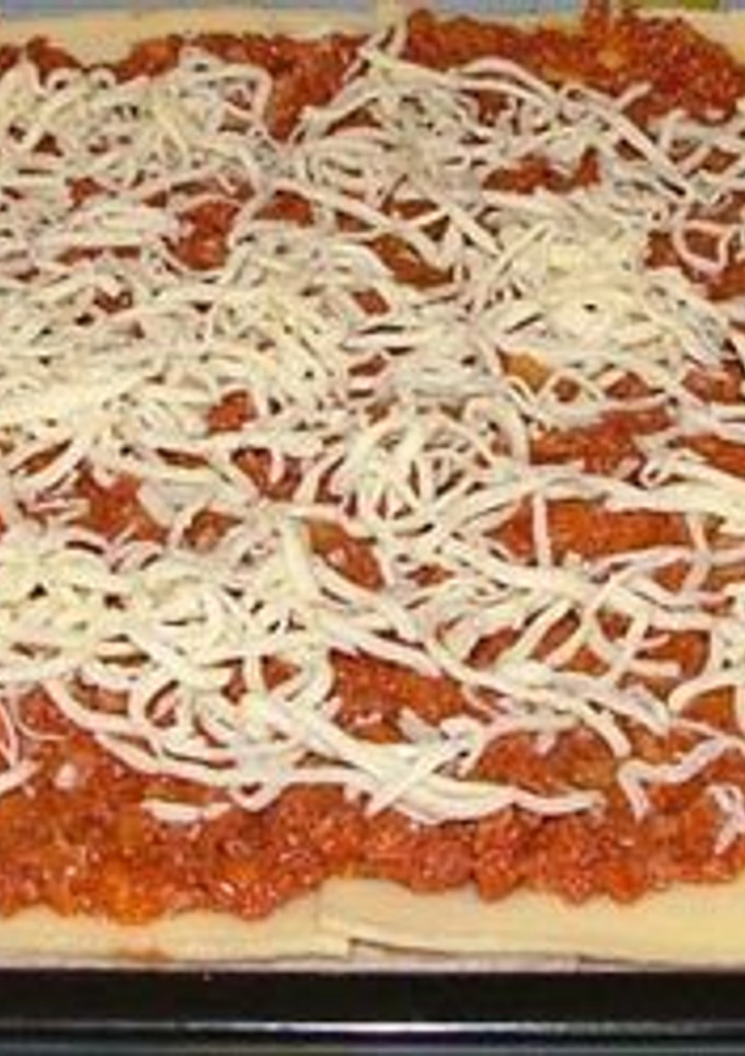 Una foto de Pizza barbacoa con pan de molde