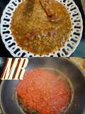 Sofrito para las lentejas con arroz