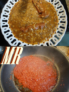 Una foto de Sofrito para las lentejas con arroz