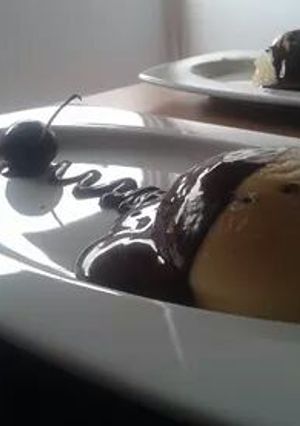 Una foto de Semi-frío de parchita y nata