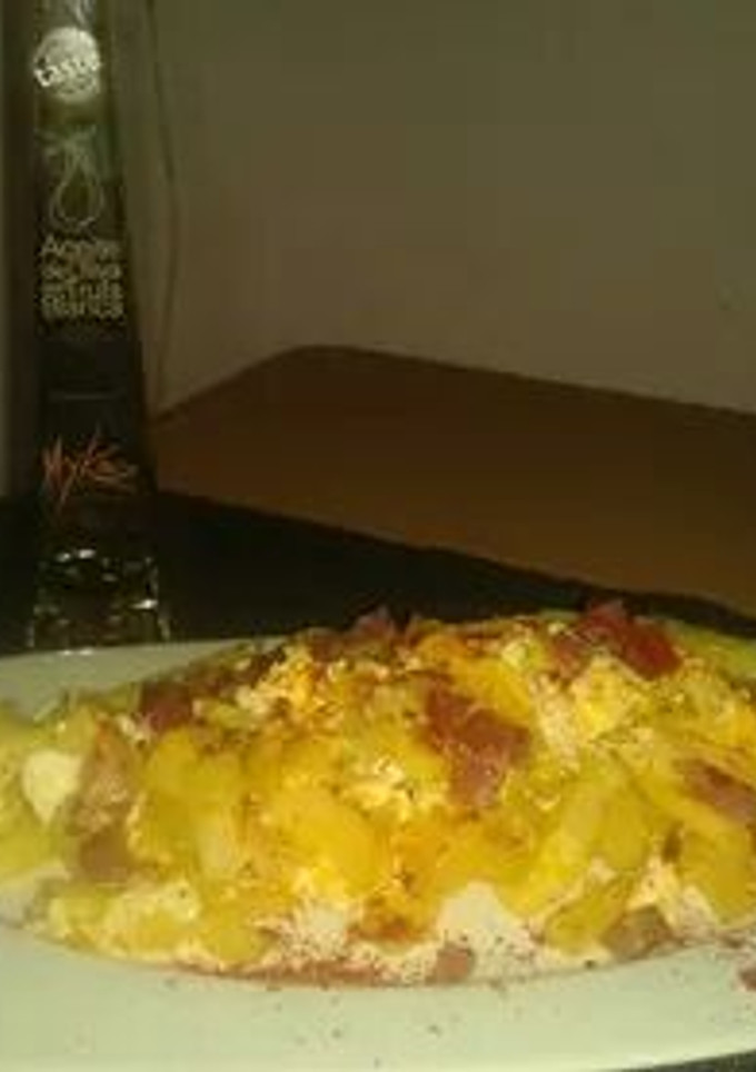 Una foto de Huevos con jamón