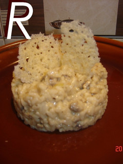 Una foto de Risotto con setas y vino