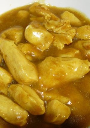 Una foto de Muslos de pollo en salsa agridulce