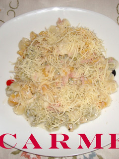 Una foto de Pasta tricolor con bechamel para niños y mayores