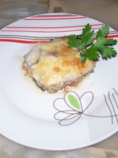 Una foto de Pastel de berenjenas con jamón