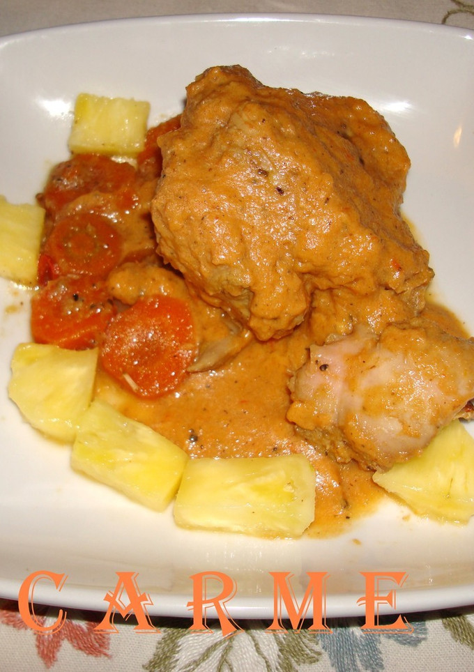 Una foto de Muslos de pavo rustidos con piña (dieta)