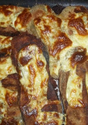 Una foto de Milanesas de berenjenas al horno