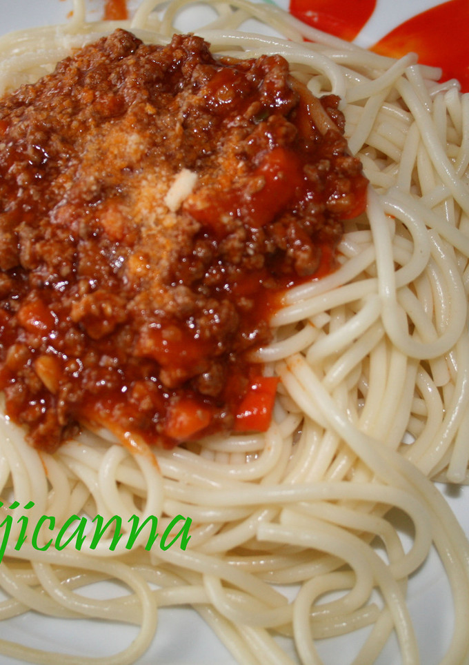 Una foto de Espaguetis con carnes a la mexicana