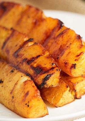 Una foto de Piña a la plancha con canela