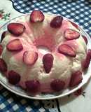 Bavarois de dos leches con frambuesas