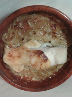 Una foto de Bacalao con alioli