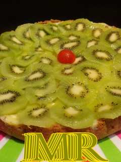Una foto de Tarta de queso y fruta (Microondas)