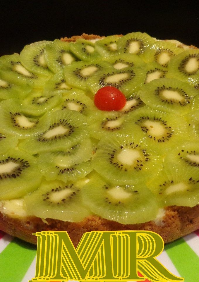 Una foto de Tarta de queso y fruta (Microondas)