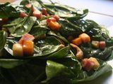Ensalada de espinacas con jamón york