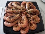 Gambones al ajillo con guindilla