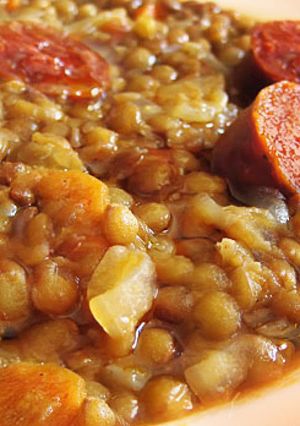 Una foto de Lentejas con chorizo caseras