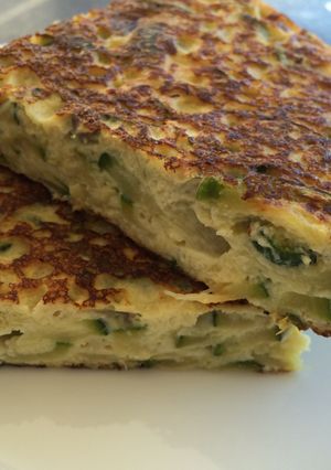 Una foto de Tortilla de zapallitos y morrón