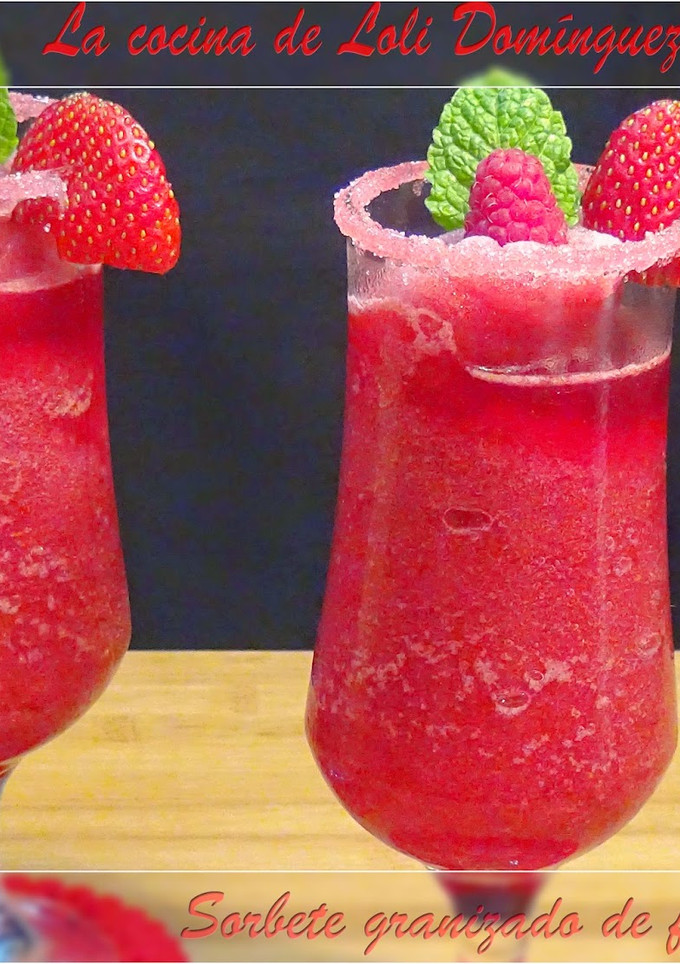 Una foto de Sorbete granizado de frutos rojos