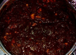 Una foto de Romeritos con mole 
