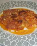 Calabacines con salsa de tomate y gratinados