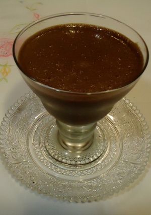 Una foto de Mousse de chocolate sencillo